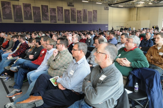 The men gathered for the annual conference listened to Archbishop John Nienstedt talk about what it takes to be a good dad. He said that the priorities in life should be God first, then wife, children and job.