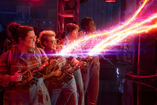 Melissa McCarthy, Kate McKinnon, Kristen Wiig and Leslie Jones star in a scene from the movie "Ghostbusters." The Catholic News Service classification is A-III -- adults. The Motion Picture Association of America rating is PG-13 – parents strongly cautioned. Some material may be inappropriate for children under 13. CNS photo/Sony