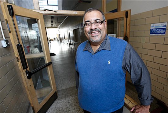 Edgar Alfonzo is preparing for the upcoming school year as the only Latino principal currently serving in the Archdiocese of St. Paul and Minneapolis. In June, he took over as the leader of St. John Paul II Catholic Preparatory School in Minneapolis, which has an estimated 75 percent Latino student population. Dave Hrbacek/The Catholic Spirit
