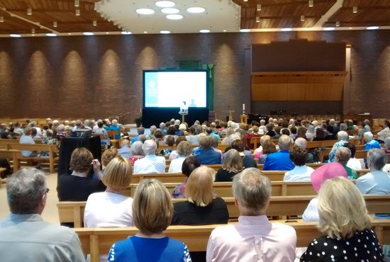 Katherine Kersten speaks on: "Intergenerational Faith: A Key to Reviving Our Spiritual Heritage" at the Catholic Grandparent Conference. Photo courtesy Archdiocese of Saint Paul and Minneapolis Office of Evangelization and Catechesis