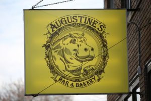 Augustine's Bar and Bakery sign on Selby Avenue in St. Paul. Dave Hrbacek/The Catholic Spirit