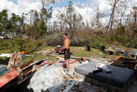 The hurricane killed at least 16 people in Florida, most of them in the coastal county that took a direct hit from the storm, state emergency authorities said. That's in addition to at least 10 deaths elsewhere across the South.