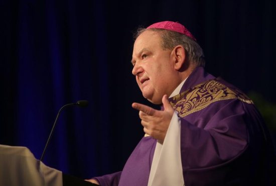 Archbishop Bernard Hebda of St. Paul and Minneapolis delivers the homily during Mass Nov. 12 at the fall general assembly of the U.S. Conference of Catholic Bishops in Baltimore.