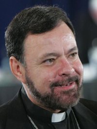 Pope Francis has accepted the resignation of 69-year-old Auxiliary Bishop Alexander Salazar of Los Angeles after the archdiocese's independent Clergy Misconduct Oversight Board recommended he not be allowed to minister because of an allegation of sexual misconduct with a minor in the 1990s. Bishop Salazar is pictured in a 2004 photo.
