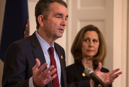 Virginia Governor Ralph Northam, accompanied by his wife Pamela, announces he will not resign during a news conference in Richmond Feb. 2, 2019. Arlington Bishop Michael F. Burbidge called on the Virginia governor Feb. 2 "to do what is best to restore the trust and confidence of the people in our leaders" after a racist photo from the governor's 1984 medical school yearbook emerged a day earlier.