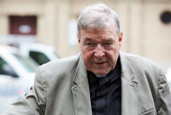 Australian Cardinal George Pell arrives at the County Court in Melbourne Feb. 26, 2019. An Australian court found Cardinal Pell guilty on five charges related to the sexual abuse of two 13-year-old boys; the verdict, reached in December, was announced Feb. 26. Sentencing is expected in early March, but the cardinal's lawyer already has announced plans to appeal the conviction.