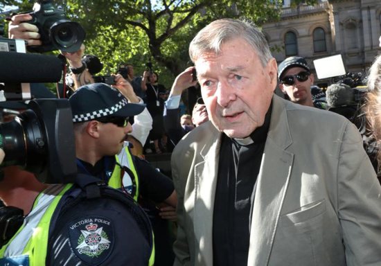 Australian Cardinal George Pell arrives at the County Court in Melbourne Feb. 27, 2019. Cardinal Pell was jailed after being found guilty of child sexual abuse; the Vatican announced his case would be investigated by the Congregation for the Doctrine of the Faith.