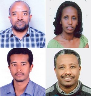 Four Catholic Relief Services staff members on their way to a training session in Nairobi, Kenya, were among the passengers aboard an Ethiopian Airlines flight that crashed moments after takeoff in the east African nation. Pictured in this composite photo are Sintayehu Aymeku, Sara Chalachew, Mulusew Alemu and Getnet Alemayehu.
