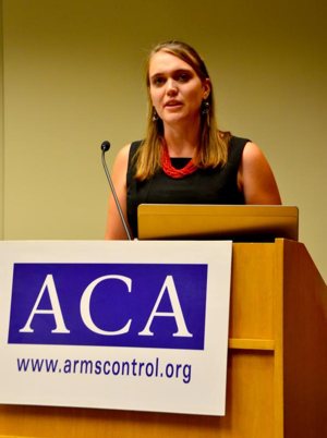 Kelsey Davenport, director of nonproliferation policy at the Arms Control Association, is seen in this undated photo.