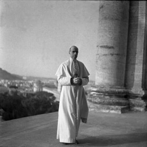 Pope Pius XII, who led the Catholic Church from 1939 to 1958, is pictured in this undated photo. Pope Francis announced March 4 that all the documents on Pope Pius in the Vatican Secret Archives will be made available to researchers starting March 2, 2020.