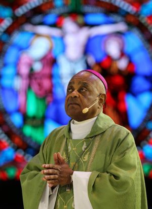 Atlanta Archbishop Wilton Gregory concelebrates Mass during the Catholic convocation in Orlando, Fla., in this July 2, 2017, file photo. On April 4, 2019, Pope Francis named Archbishop Gregory to head the Archdiocese of Washington. CNS photo/Bob Roller