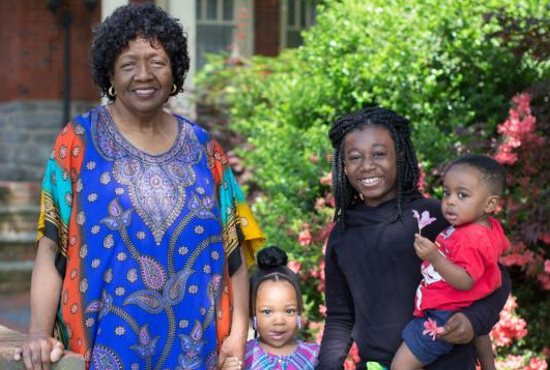 Sharonell Fulton, a foster parent in Philadelphia, is pictured with a young woman and children in a May 23, 2018, photo. Fulton joined in a lawsuit challenging the city of Philadelphia for barring Catholic Social Services of the Philadelphia Archdiocese from placing children in foster families. The Catholic agency supports traditional marriage and does not place children with same-sex couples. A federal appeals court April 22 upheld the city's policy. 