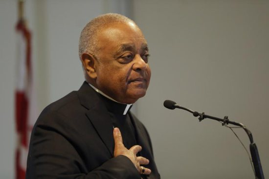 Archbishop Wilton D. Gregory speaks during a news conference in the pastoral center at the Archdiocese of Washington April 4, 2019, after Pope Francis named him to head the archdiocese. He had headed the Atlanta Archdiocese since 2005. 
