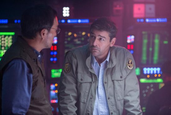 Ken Watanabe and Kyle Chandler star in a scene from the movie "Godzilla: King of the Monsters." The Catholic News Service classification is A-III -- adults. The Motion Picture Association of America rating is PG-13 -- parents strongly cautioned. Some material may be inappropriate for children under 13.