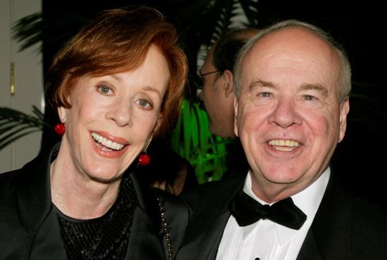 Actor Tim Conway poses with actress Carol Burnett Nov. 6, 2002, at the Academy of Television Arts & Sciences' 15th annual Hall of Fame ceremony in Beverly Hills, Calif. Conway, a Catholic, who won four Emmy Awards on the "Carol Burnett Show," died May 14, 2019, at age 85. He also starred in "McHale's Navy" and later voiced the role of Barnacle Boy for "Spongebob Squarepants."