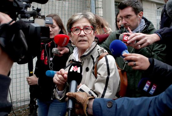 Viviane Lambert, the mother of French quadriplegic Vincent Lambert, who has been in a vegetative state since 2008, arrives at the Sebastopol Hospital in Reims, France, May 20, 2019. In a May 21 statement, two Vatican officials added support for keeping Lambert alive, saying withdrawal of nutrition and hydration is a "serious violation" of a person's dignity.