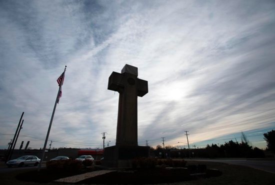 A cross-shaped World War I memorial