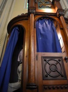 Confessional in a Catholic church