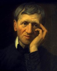 Blessed John Henry Newman is seen in a portrait