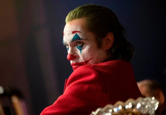 Joaquin Phoenix stars in a scene from the movie "Joker." 