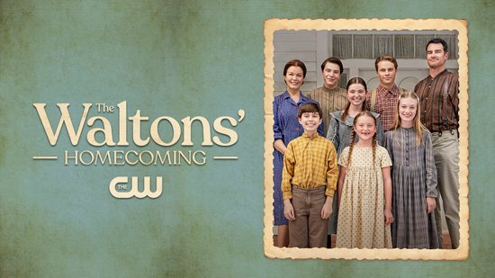 This is a poster for the television special "The Waltons' Homecoming," airing Nov. 28, 2021, on The CW.