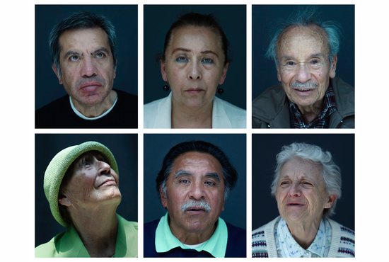 A combination of photos show patients with Alzheimer's disease posing for a photograph at the Alzheimer Foundation in Mexico City in this April 19, 2012, file photo. At his general audience Sept. 21, 2022, Pope Francis marked World Alzheimer's Day. 